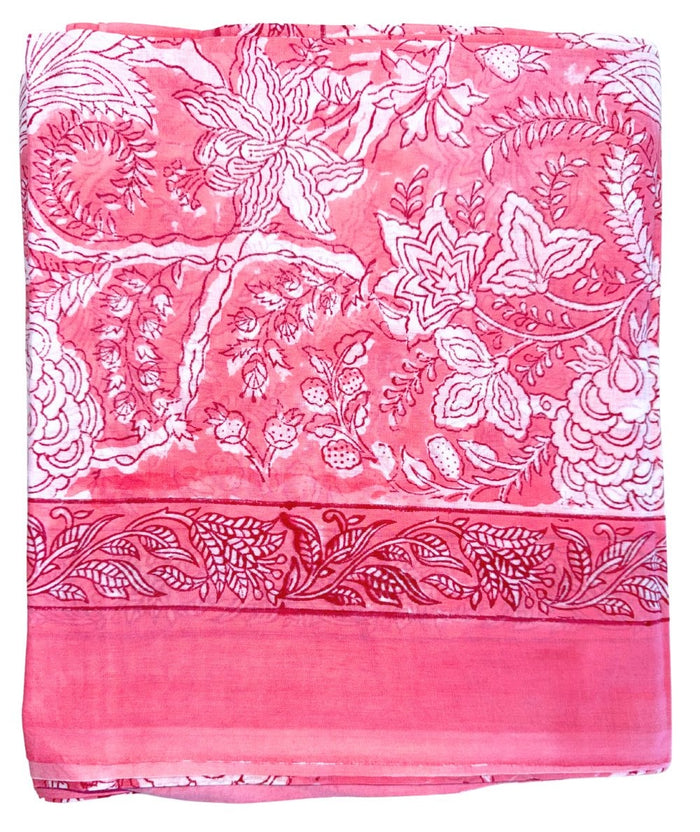hand printed indian pink pareo sarong - The Fox and the Mermaid