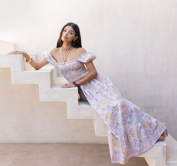 yellow maxi smock dress - The Fox and the Mermaid