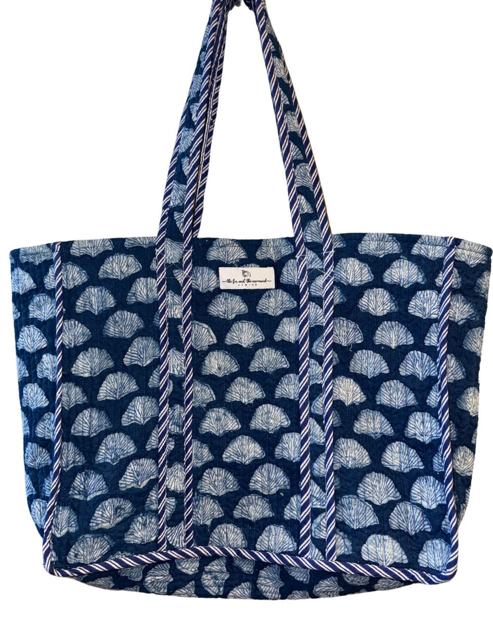 natural dye cotton tote - The Fox and the mermaid