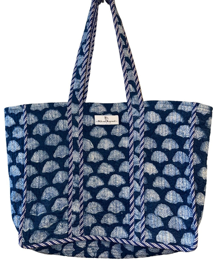 natural dye cotton tote - The Fox and the mermaid