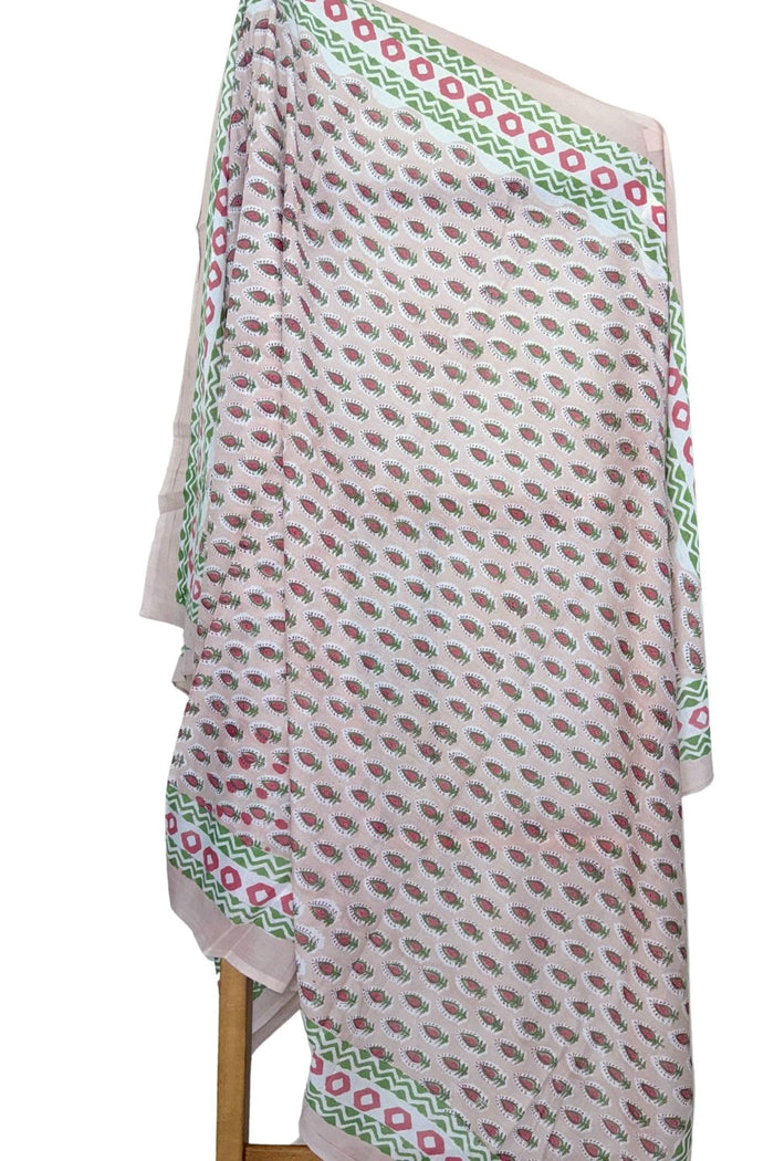 pale pink sarong with flowers - The Fox and the Mermaid