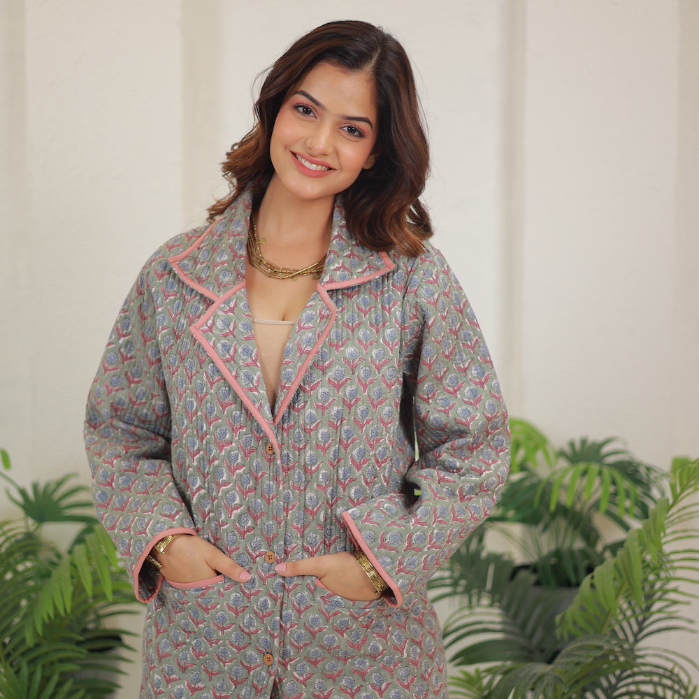 hand printed cotton jacket - The Fox and the Mermaid
