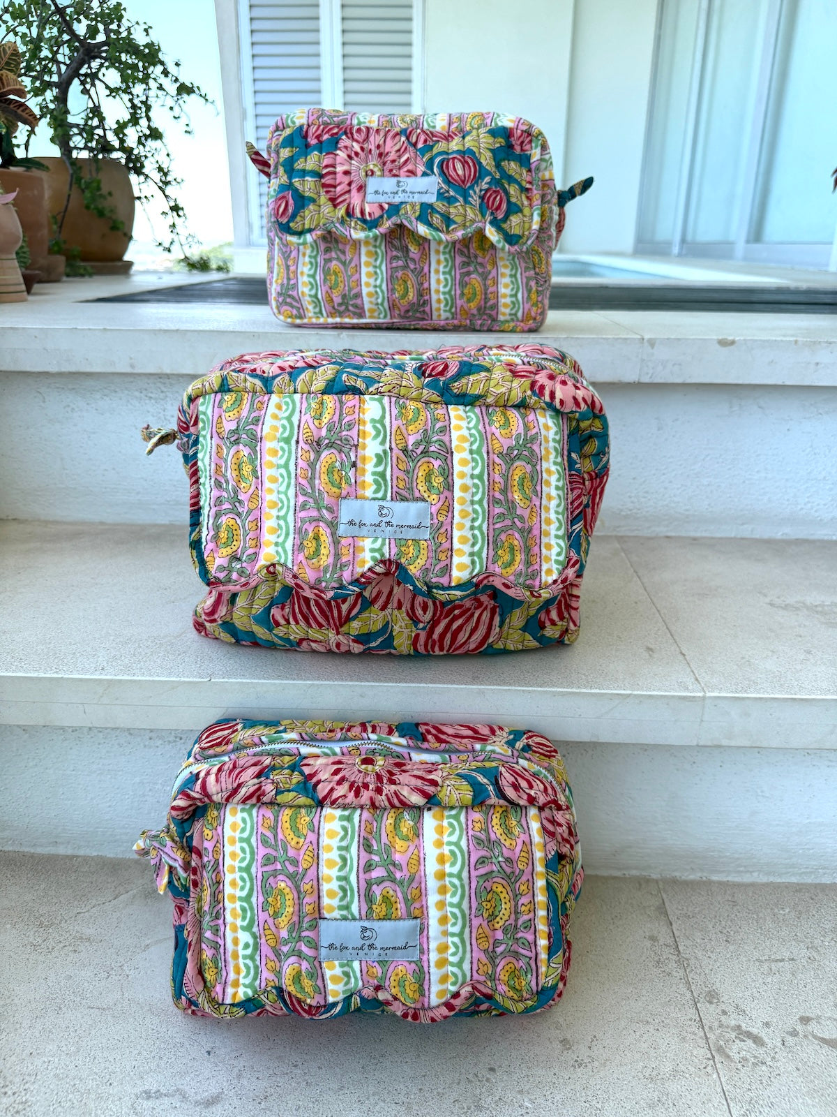 2 large cosmetics bags - the fox and the mermaid