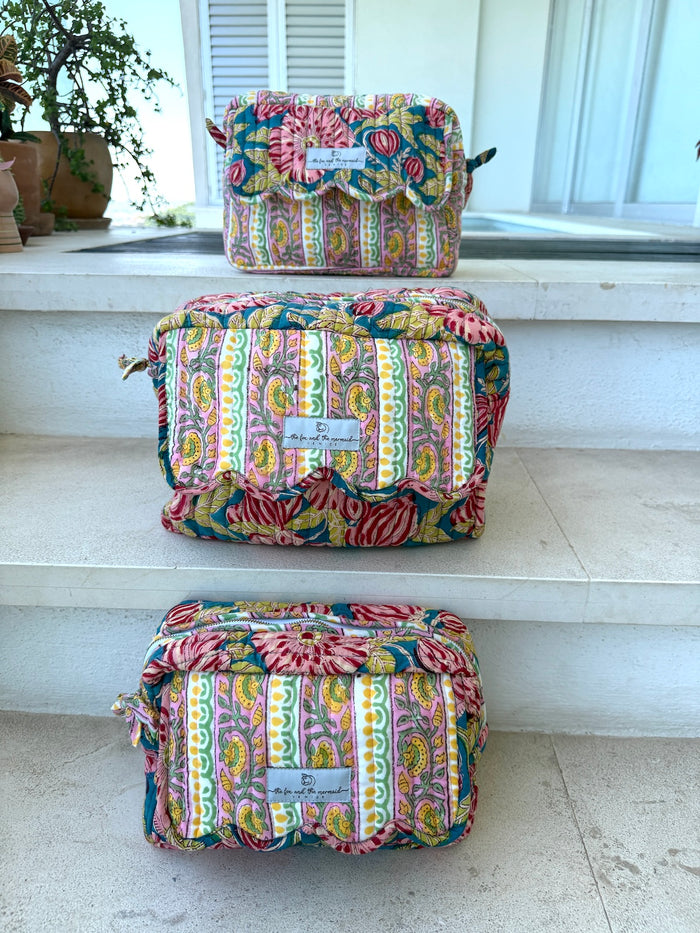 2 large cosmetics bags - the fox and the mermaid