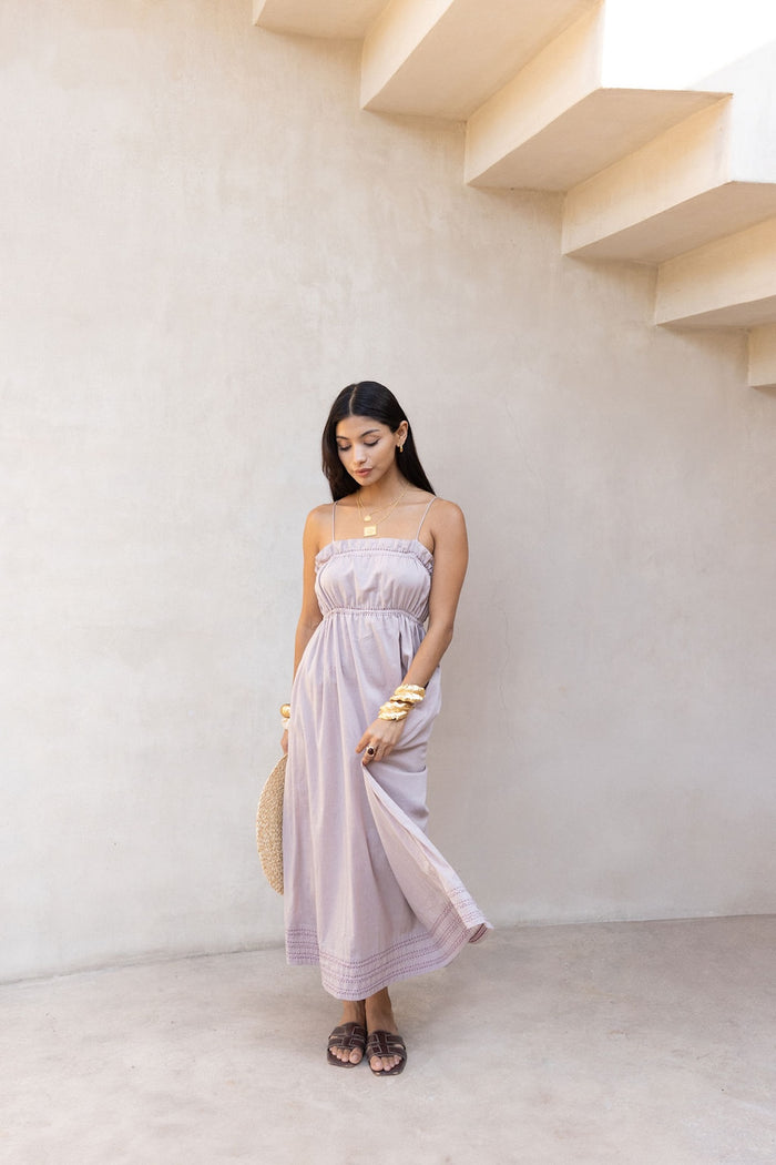 hand embroidered cotton maxi - The Fox and the Mermaid