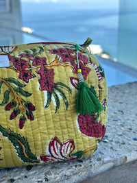 tassel detail on yellow cosmetic bag - The Fox and the Mermaid
