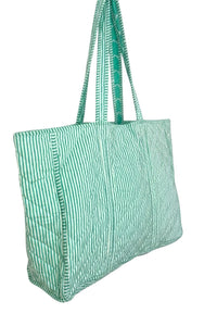 reverse side of green market bag