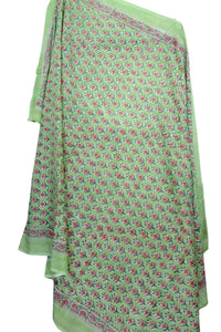 GREEN SARONG WITH ORANGE BORDER - THE FOX AND THE MERMAID