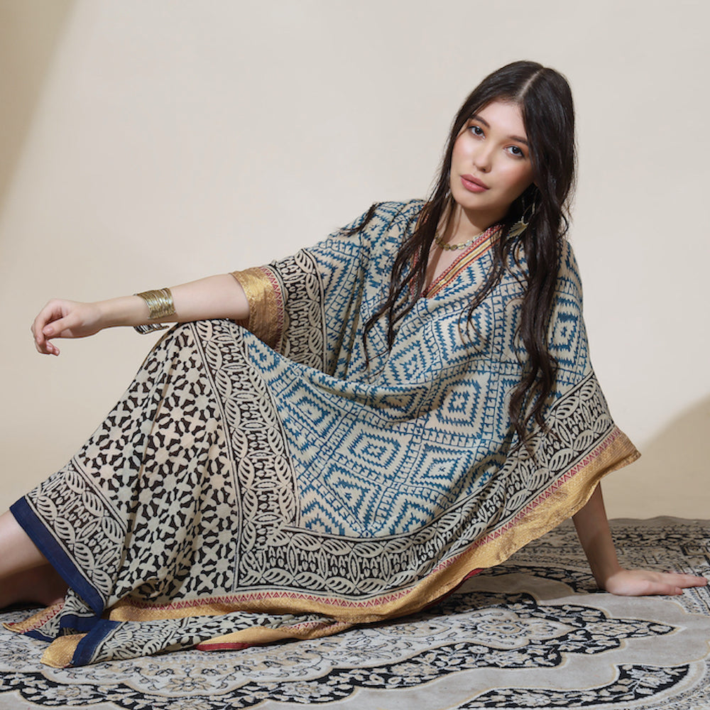 silk and cotton kaftan - The Fox and the Mermaid