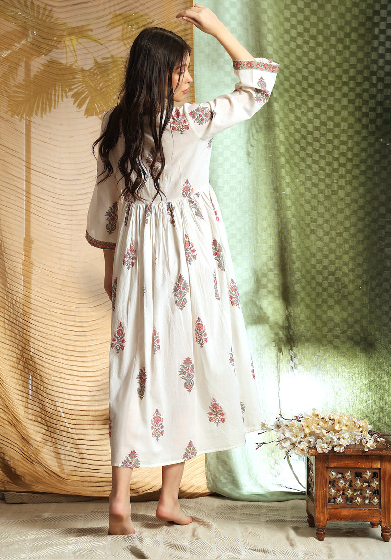 white block printed dress - The Fox and the Mermaid