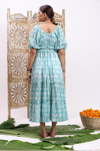 back view of gree maxi - The Fox and the Mermaid