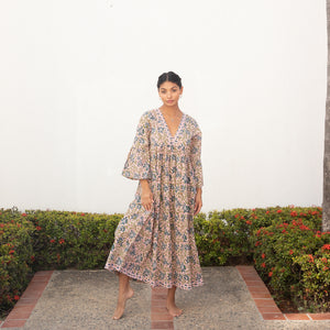 pink floral maxi dress - The Fox and the Mermaid