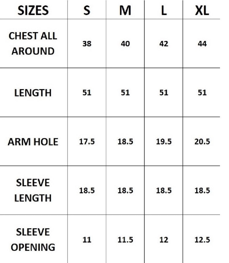 Size chart - The Fox and the Mermaid