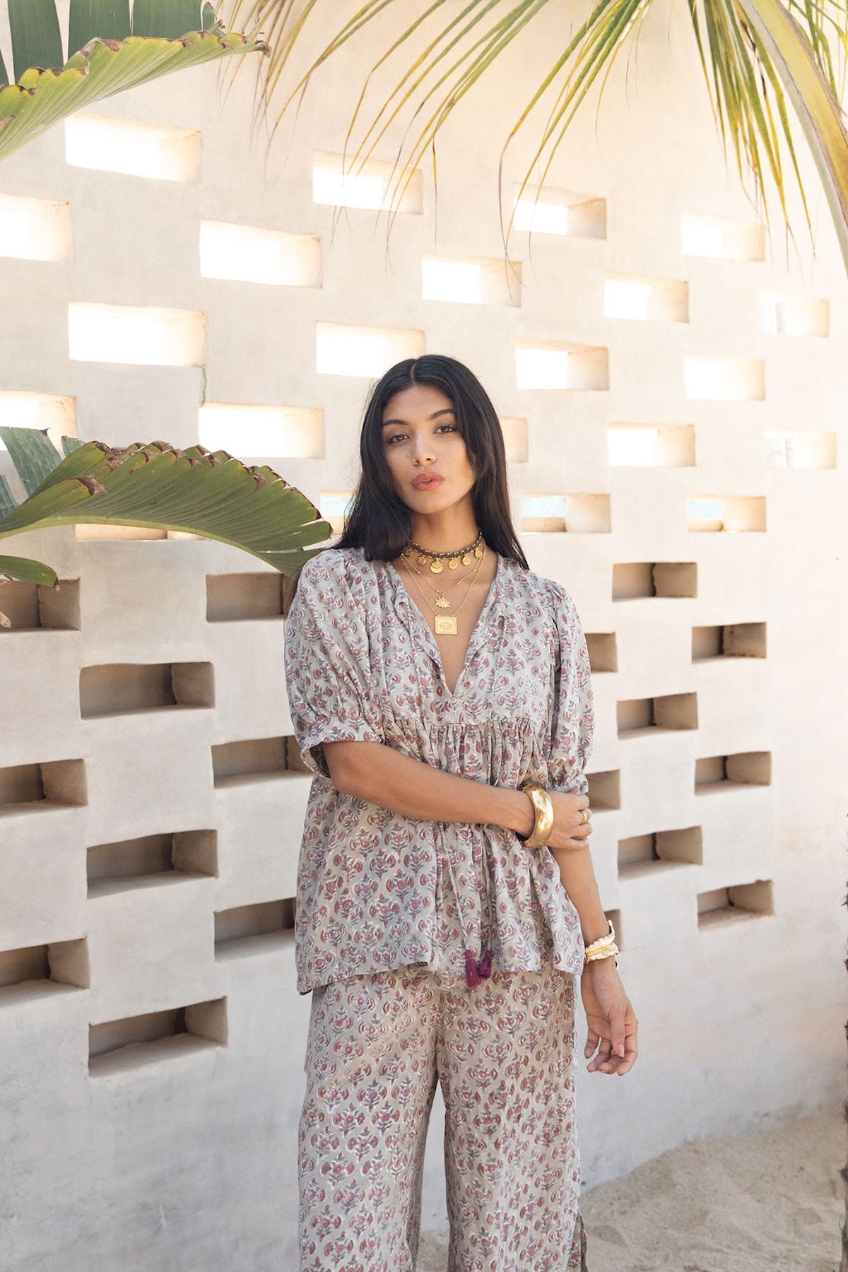 soft rayon short sleeve blouse - The Fox and the Mermaid