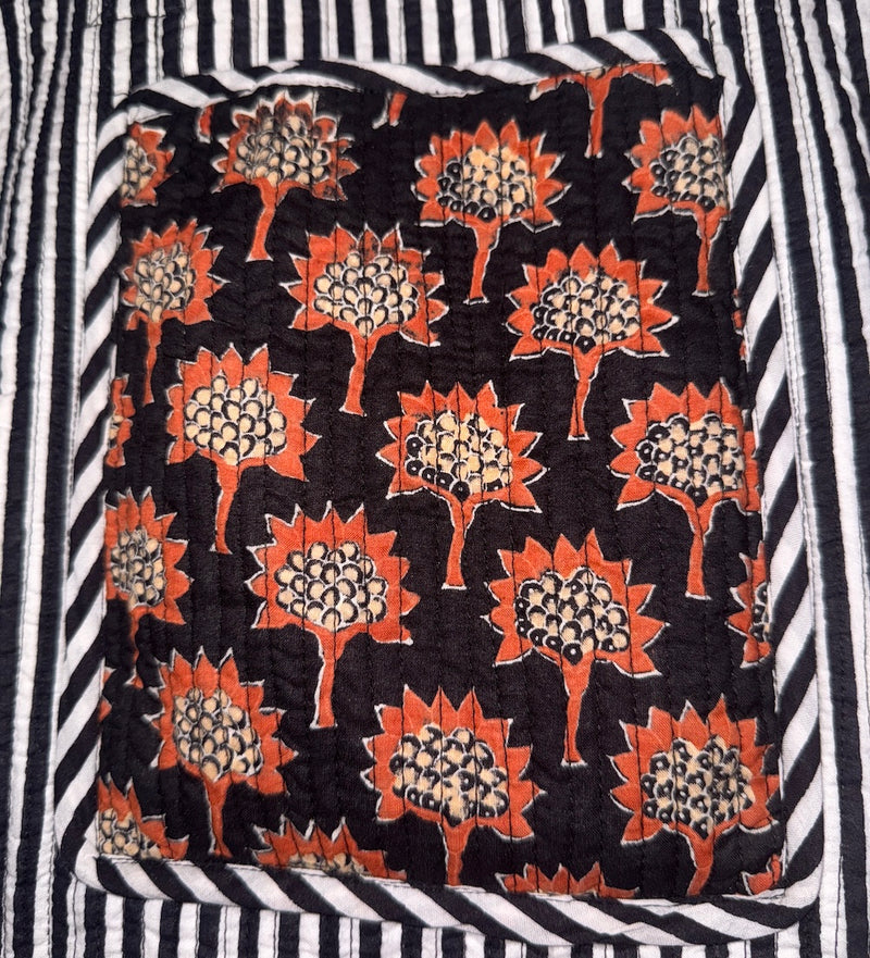 block printed pocket detail