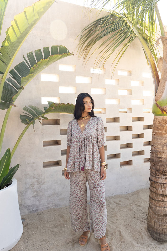 soft rayon block printed pants - The Fox and the Mermaid