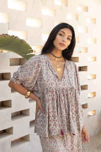 indian hand printed blouse - The Fox and the Mermaid