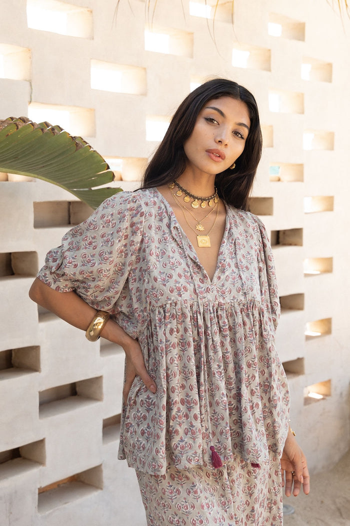 indian hand printed blouse - The Fox and the Mermaid