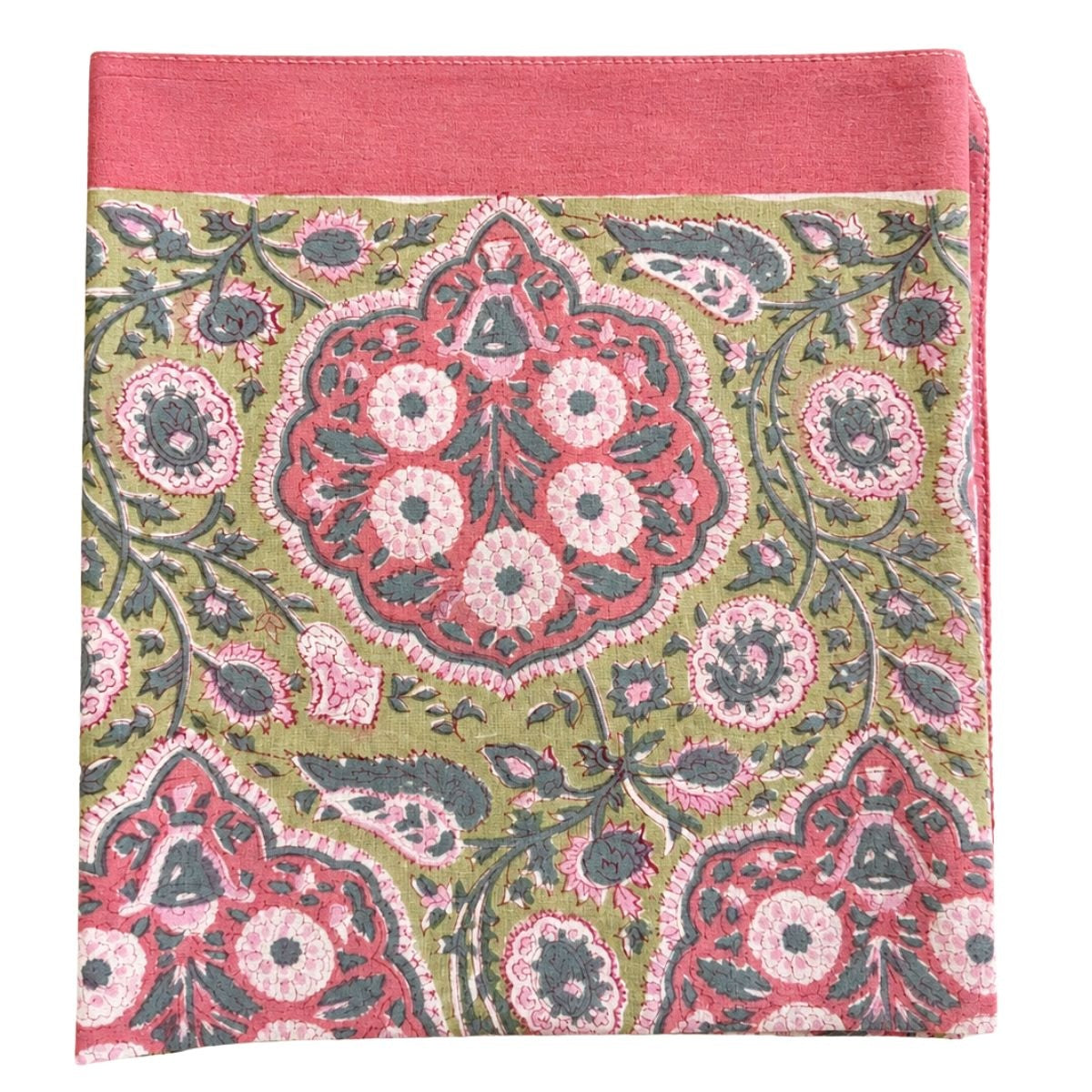 soft cotton voile block printedbeach cover up