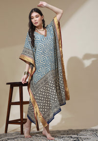 Block-Printed Zari Kaftan