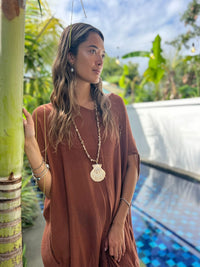sheer linen style kaftan