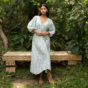 kaftan style dress with drawstring  - The Fox and the Mermaid