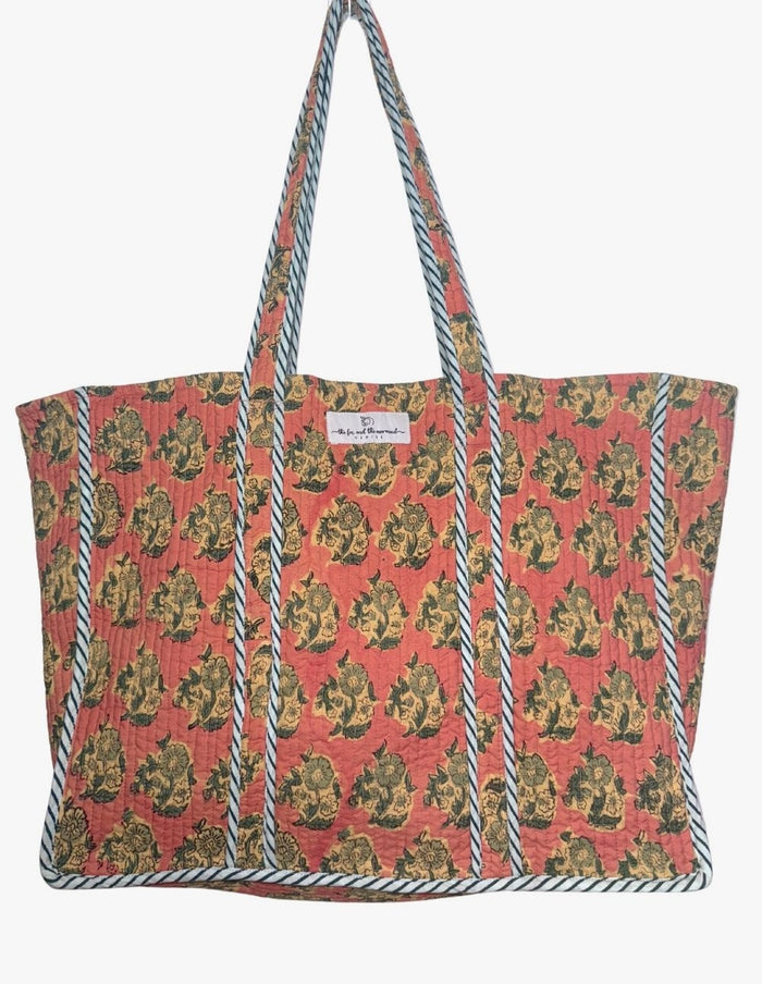 pretty orange reversible bag - the fox and the mermaid