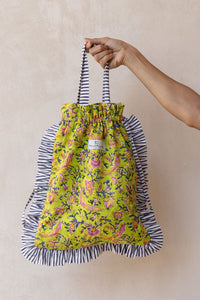 green ruffled reversible bag - The Fox and the Mermaid