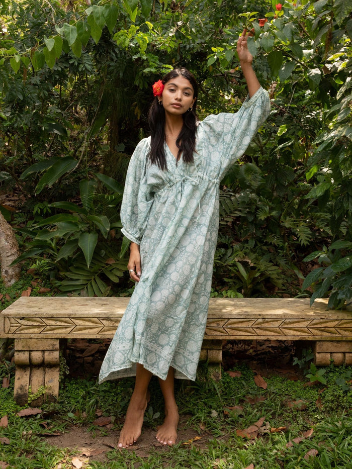 romantic indian block printed dress  - The Fox and the Mermaid