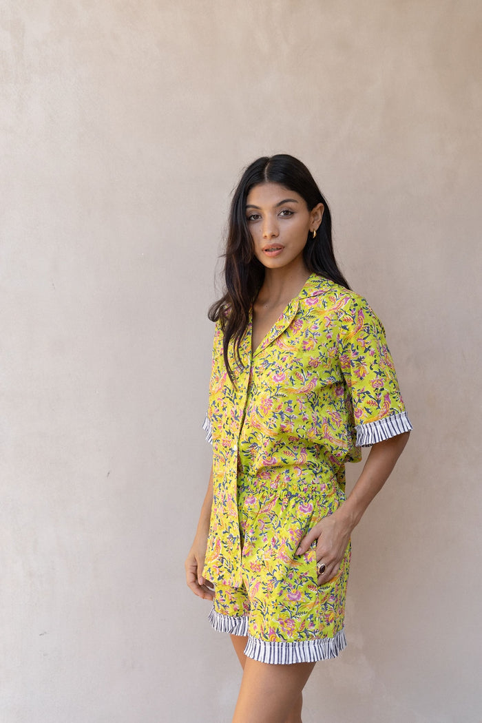pajama top and matching shorts - The Fox and the Mermaid