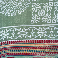 green indian sarong with gold embroidery - The Fox and the Mermaid