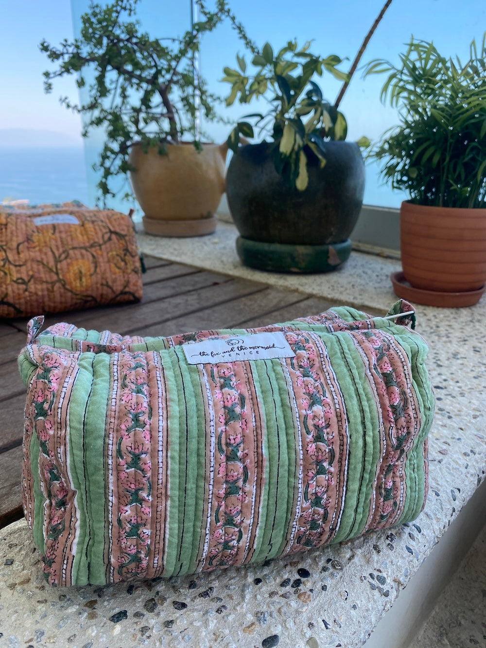 quilted travel bags - The Fox and the Mermaid
