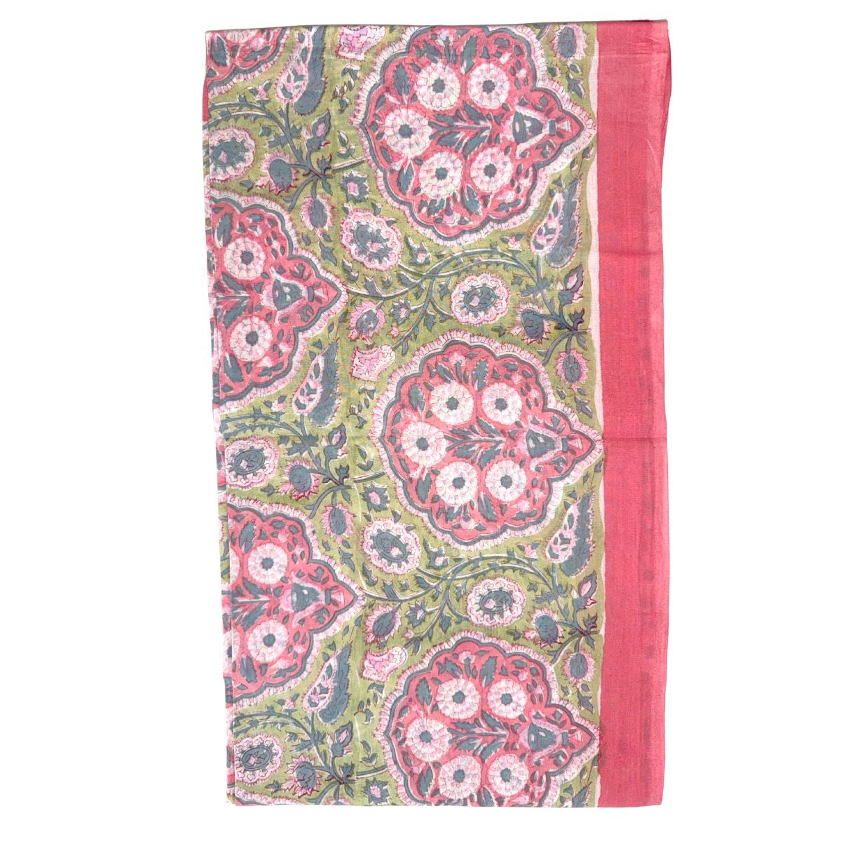 floral block printed cotton sarong