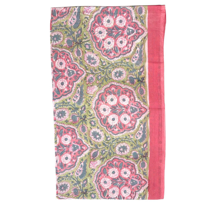 floral block printed cotton sarong