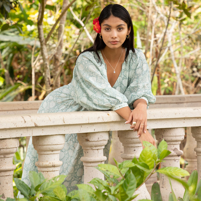 block printed summer dress  - The Fox and the Mermaid