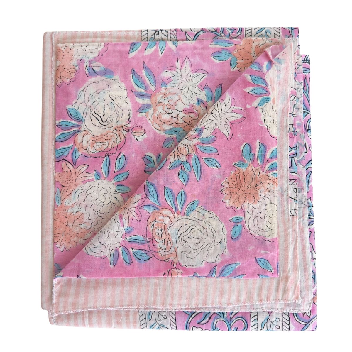 block printed cotton voile sarong for the beach