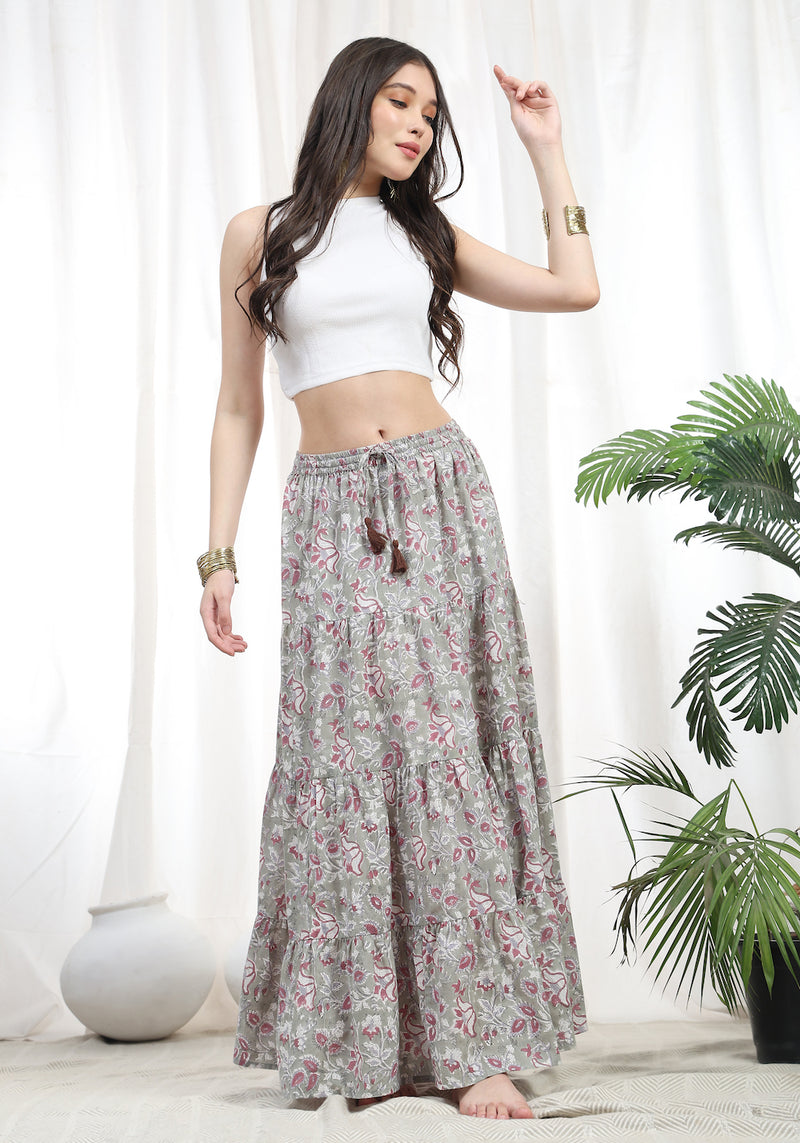 long maxi skirt in cotton - The Fox and the Mermaid