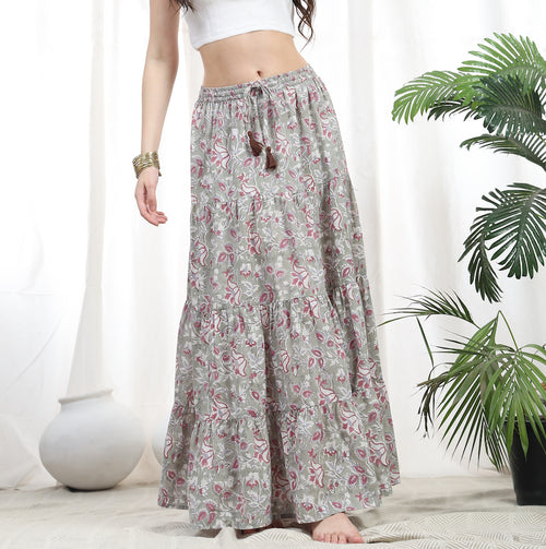 indian block printed maxi skirt - The Fox and the Mermaid