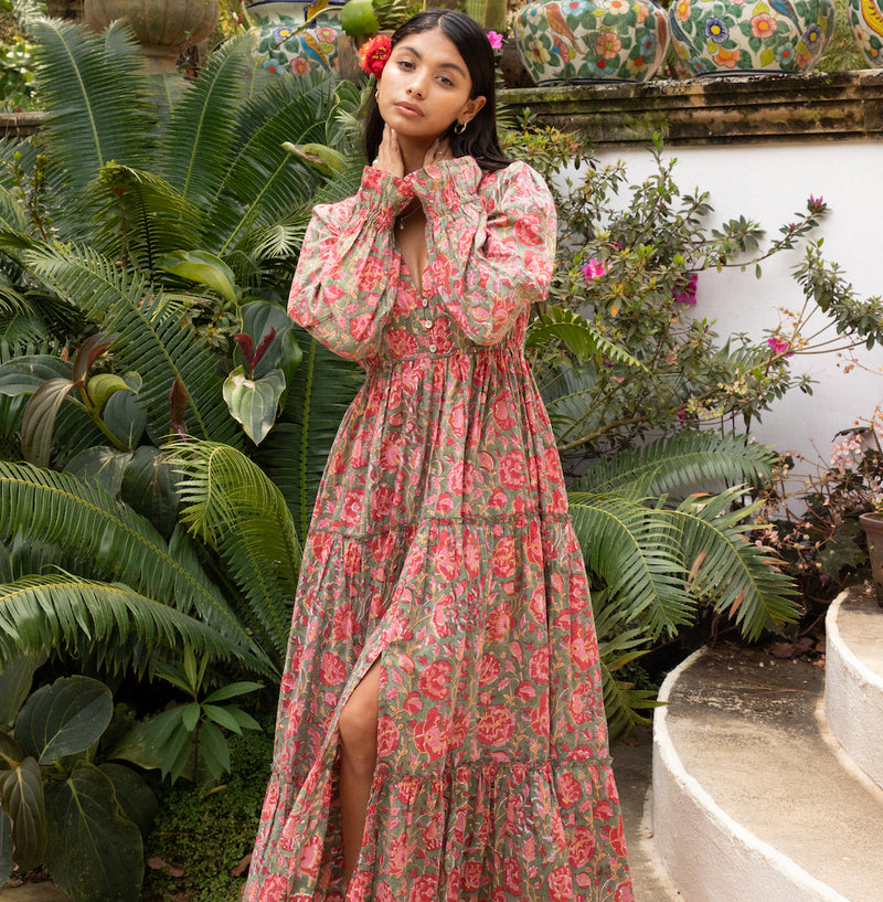 boho printed maxi dress - The fox and the mermaid