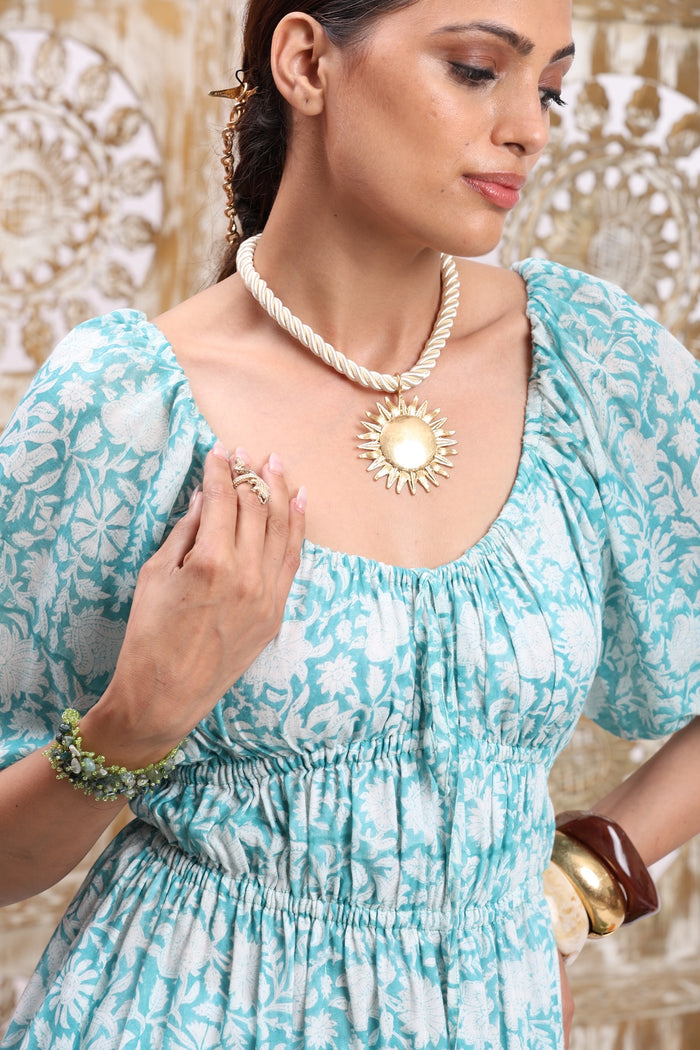 elasticated maxi dress - The Fox and the Mermaid