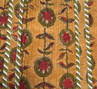 block printed cotton tote bag