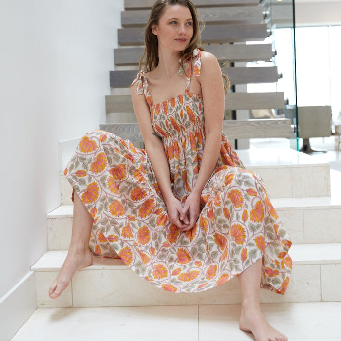 orange smock dress- The Fox and the Mermaid