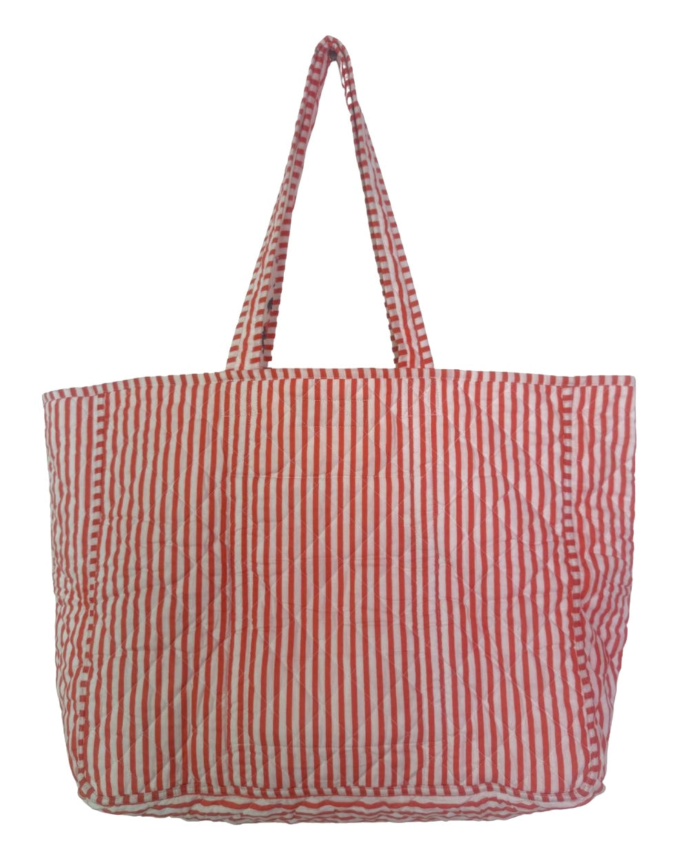 orange striped bag