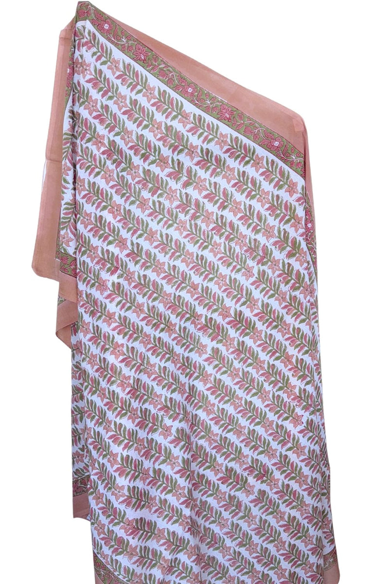 coral block printed sarong - The Fox and the Mermaid