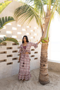 Adya Top and Skirt: Matching Set (Mauve)