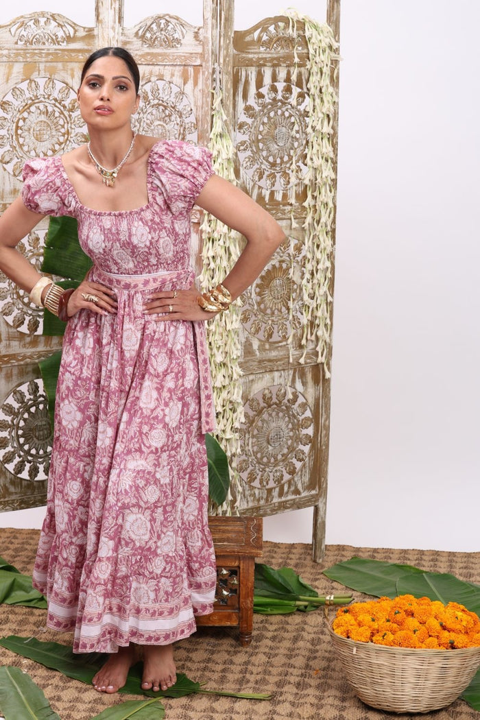 pink block printed smock dress - The Fox and the Mermaid