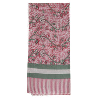 pink and green beach coverup and pareo