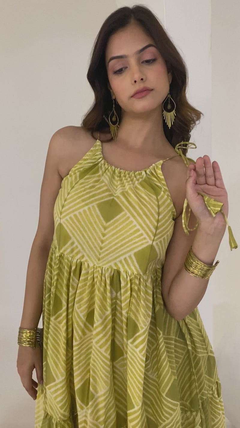 yellow shibori dress - The Fox and the Mermaid