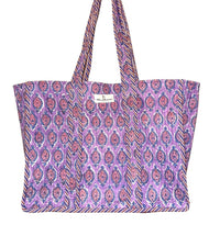 cotton quilted tote bag - The Fox and the Mermaid
