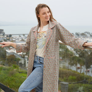 block printed indian long jacket - The Fox and the Mermaid